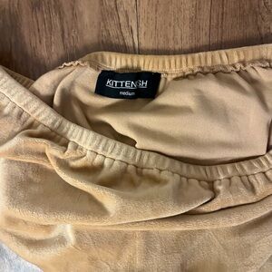 Kittenish Nashville Strapless Tan Jumpsuit